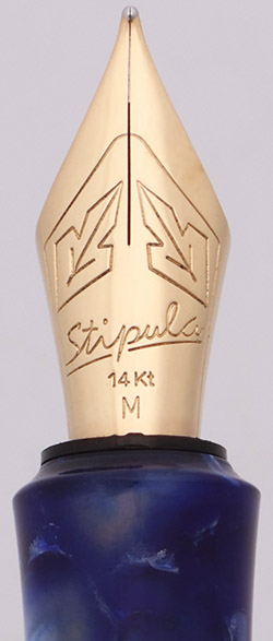 Stipula I Castoni Fountain Pen - Lapis Blue wSilver Trim, C/C, 14k